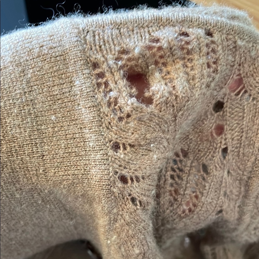 NAADAM Pointelle Button Down Sweater XS - Picture 9 of 9